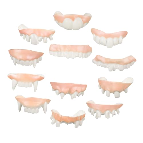 ERINGOGO 12 STK Vampirzähne falsche zähne für Halloween Reißzähne Vampire Zahnstreich-Requisiten Halloween Scherzartikel Halloween zähne dekorative Halloween-Zähne Lustige Zahnstütze PVC ERINGOGO 12 STK Vampirzähne falsche zähne für Halloween Reißzähne Vampire Zahnstreich-Requisiten Halloween Scherzartikel Halloween zähne dekorative Halloween-Zähne Lustige Zahnstütze PVC von ERINGOGO