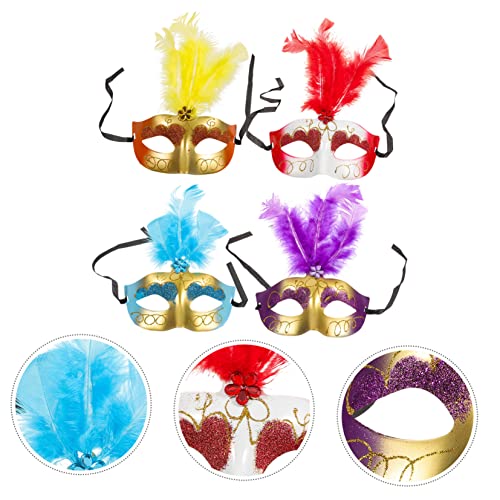 ERINGOGO 12 Stck Teiliges Federmasken Damen Cosplay Kostüm Maske Leicht Dekorativ für Maskenball Party und Karneval Stilvoll und Komfortabel Passend zu Vielfältigen Zufällige Farbe ERINGOGO 12 Stck Teiliges Federmasken Damen Cosplay Kostüm Maske Leicht Dekorativ für Maskenball Party und Karneval Stilvoll und Komfortabel Passend zu Vielfältigen Zufällige Farbe von ERINGOGO