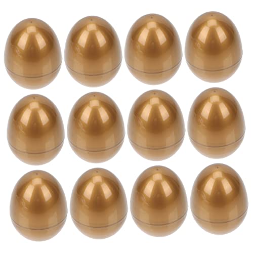 ERINGOGO Gold Ostereier 12 Stück Ostern Leere Eier Ostereier Spielzeug Verpackung Eier Ostern Party Dekorationen Box von ERINGOGO
