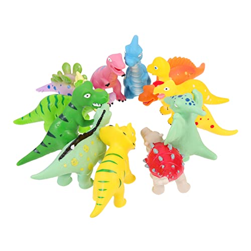 ERINGOGO 12 Stück Dinosaurier- Badewannenspielzeug Für Den Haushalt Dinosaurierspielzeug Für Die Badewanne Badespielzeug in Dinosaurierform Entzückendes Quetschspielzeug Vinyl von ERINGOGO