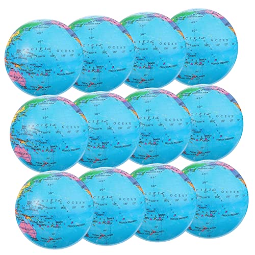 ERINGOGO 12 Stück Erdentlüftungskugel für kinderspielzeug erdkugel Toys for Erwachsene Stressbälle Stress-Entspannungs-Bälle Squeeze Bälle von ERINGOGO