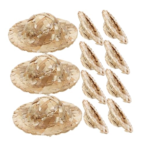 ERINGOGO 12 Stück Geflochtener Strohhut Gewebte Erste Kleine Strohhüte Mini Uv Dekoration Puppenstuben-strohhüte Kleine Strohkappe Party Luftig Winzig Für Entzückender Hutschmuck Beige ERINGOGO 12 Stück Geflochtener Strohhut Gewebte Erste Kleine Strohhüte Mini Uv Dekoration Puppenstuben-strohhüte Kleine Strohkappe Party Luftig Winzig Für Entzückender Hutschmuck Beige von ERINGOGO