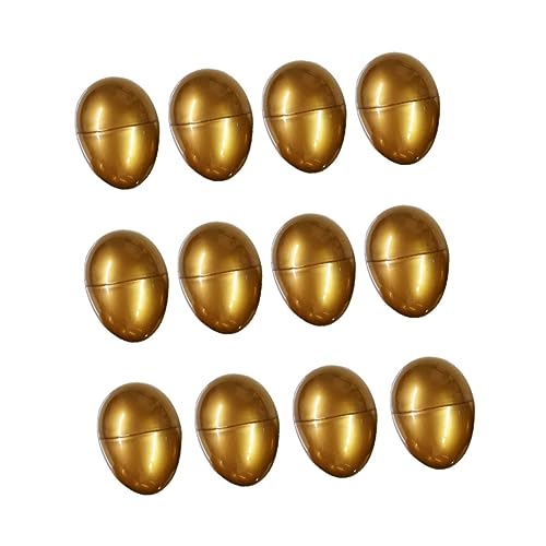 ERINGOGO 12stücke Goldene Gefüllte Ostereier Dekorative Eier Für Ostern Kreative Geschenkverpackung Für Spielzeug Und Überraschungen Für Festlichkeiten Und Partys von ERINGOGO