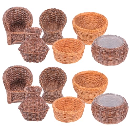 ERINGOGO 12 Stück Harzsimuliertes Bambusweben Puppenmöbel Weihnachts-süßigkeiten-Korb Puppenhaus Wäschekorb Puppenhauszubehör Mini-weidenkörbe Puppenhaus Aufbewahrungskorb Spielzeugkorb ERINGOGO 12 Stück Harzsimuliertes Bambusweben Puppenmöbel Weihnachts-süßigkeiten-Korb Puppenhaus Wäschekorb Puppenhauszubehör Mini-weidenkörbe Puppenhaus Aufbewahrungskorb Spielzeugkorb von ERINGOGO