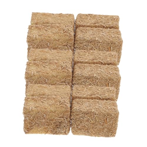 ERINGOGO 12 Stück Künstliche Heuballen für Puppenhäuser und DIY Szenen Realistische Mini Heuballen aus Leichtem Holz für Mikro Landschaftsdesigns und Kreative Bastelprojekte ERINGOGO 12 Stück Künstliche Heuballen für Puppenhäuser und DIY Szenen Realistische Mini Heuballen aus Leichtem Holz für Mikro Landschaftsdesigns und Kreative Bastelprojekte von ERINGOGO