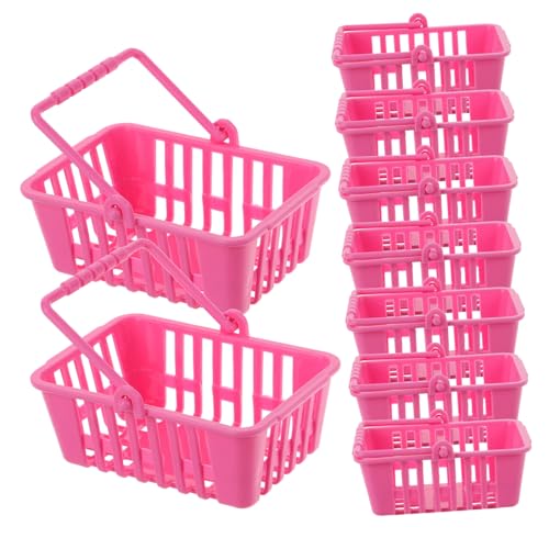 ERINGOGO 12 Stück Mini -Einkaufskorbsspielzeug Miniatur Wagen Körbe mit für Puppenhaus-Korb-Modell Kleiner Einkaufskorb Korb Mini- Kleiner Korb Plastik Rosa ERINGOGO 12 Stück Mini -Einkaufskorbsspielzeug Miniatur Wagen Körbe mit für Puppenhaus-Korb-Modell Kleiner Einkaufskorb Korb Mini- Kleiner Korb Plastik Rosa von ERINGOGO