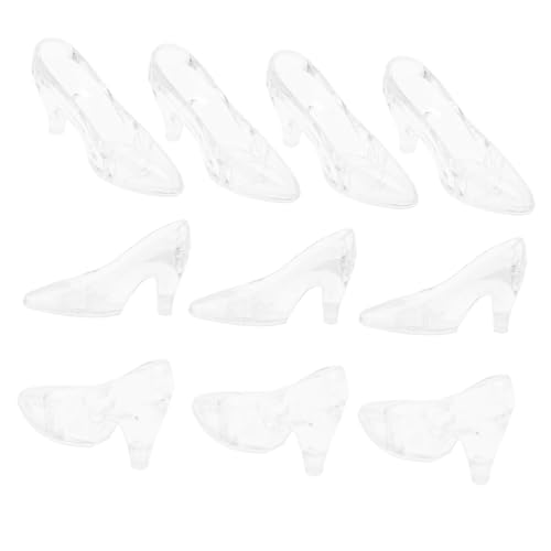 ERINGOGO 12 Stück Mini High Heels Miniatur Mittelstück Figur Slipper Ornamente Mini Schuh Charakter Hausschuhe Schuhe Schuh Klar Schuh Baum Ornament Sneaker Acryl von ERINGOGO