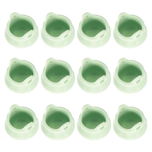 ERINGOGO 12 Stück Mini-Kesselkessel Miniatur-Dinge Party Halloween-Miniaturbausatz Mini- Tür Halloween Theme kulich Form Miniatur-Ornamente Halloween-Miniaturen Plastik von ERINGOGO