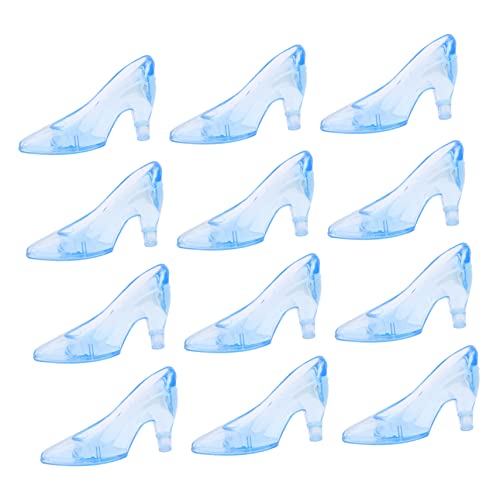 ERINGOGO 12 Stück Mini Rave Schuhe Mini High Heel Schuhfigur Glitzernde Sandalen Schuh Ornamente Für Das Zuhause China Miniatur Schuhe Glitzernde Stiefel Vitrine LED Acryl Blau von ERINGOGO