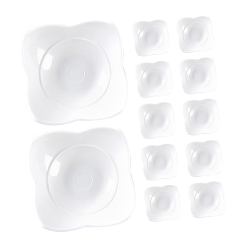 ERINGOGO 12 Stück Mini Smoothie Kuchenform Kleines Tellermodell Mini Szenen Layout Requisiten Kleine Tellerdekorationen Mini Zubehör Mini Tablett Tablett Mini von ERINGOGO