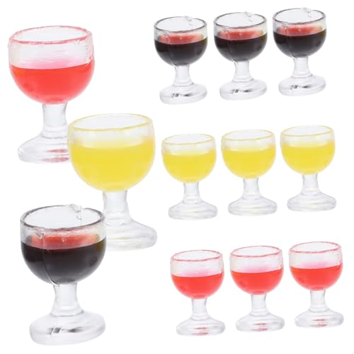 ERINGOGO 12 Stück Modell Weinglas für kinderspielzeug Geburtstagsgeschenk geburtstagsmitgebsl Silvester gastgeschenk Pinker Weinbecher, Tasse Plastik von ERINGOGO