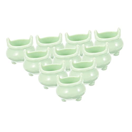 ERINGOGO 12 Stück Party Ornamente Rauch Mini Halloween Für Herd Hexerei Drinnen Klein Zaubererkessel Ofenmodell Plastik von ERINGOGO