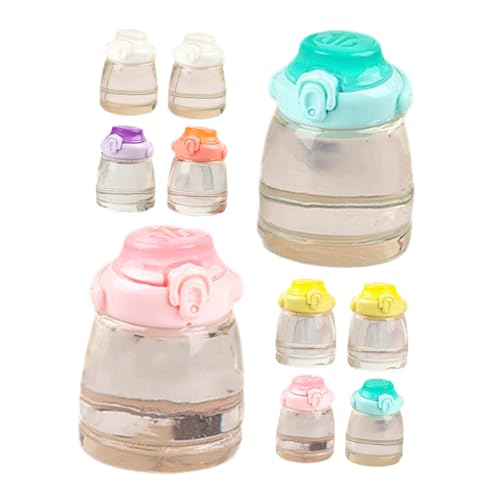 ERINGOGO 12stücke Mini Wasserflaschen Für Puppenhaus Realistische Miniaturflaschen Gemischten Farben Für Dekoration Und Kreative Gestaltung Von Miniaturwelten von ERINGOGO