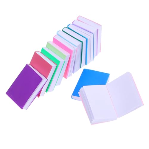 ERINGOGO 12 Stück Sleeve-Book-Modell bemalbare Buchdekoration Mini-Puppenhaus-Blankobücher Buchzubehör Mini-Buchrohlinge winzige Bücher für Handwerk beschichtetes Papier von ERINGOGO