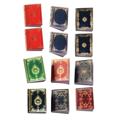 ERINGOGO 12 Stück Taschenklassiker Mini Puppenhaus Bücher Winzig Kleine Bücher Für Puppen Zubehör Bücherregal Märchenhaus Möbel Bücher Modell Kleines Hausmodell Kleine Hausverzierung von ERINGOGO