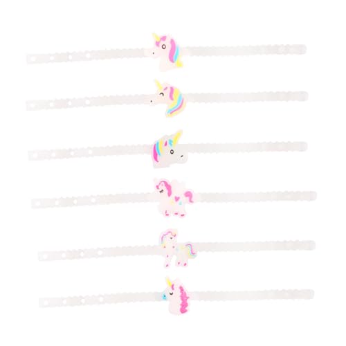 ERINGOGO 12 Stück Teiliges Einhorn Leuchtarmband für Verstellbare Bunte Nachtlichter Cartoon Partyarmbänder als Festival Geburtstagsgeschenk für Mädchen und Jungen von ERINGOGO