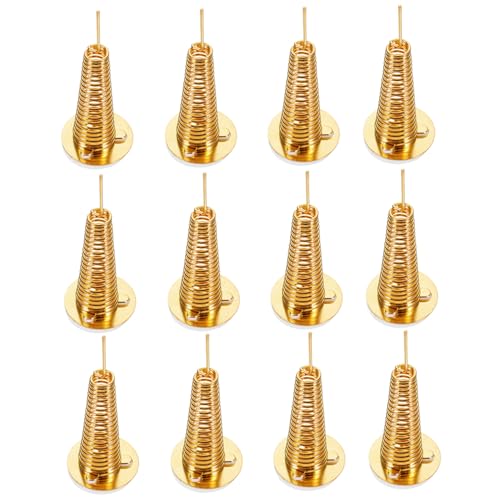 ERINGOGO 12 Stück Teiliges Federsockel für DIY Wackelkopf-Puppen Flexible Metallfeder Basis mit Klebesticker Dehnbar und Schwingend Geeignet für Auto Armaturenbrett und Bastelprojekte von ERINGOGO