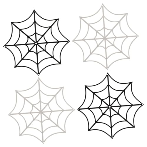 ERINGOGO 12 Stück Teiliges Halloween Spinnennetz Realistische Langlebige Deko in Schwarz und Weiß für Party Bühne und Gruselige Halloween Atmosphäre von ERINGOGO