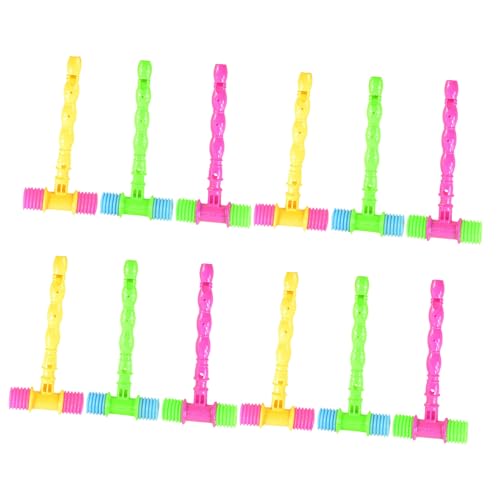 ERINGOGO 12 Stück Teiliges Hammer Kunststoff Buntes Schlagspielzeug mit Geräuschfunktion Robustes Kinderhammer Jungen und Mädchen für Party Outdoor spielspaß Zufällige Zufällige Farbe von ERINGOGO