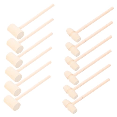 ERINGOGO 12 Stück Teiliges Holzspielzeug Mini Hämmer mit Formen Leichter Holzhammer für Geburtstags und Festtagsgeschenke Multifunktional als Kuchenklopfer für Jungen und Mädchen ERINGOGO 12 Stück Teiliges Holzspielzeug Mini Hämmer mit Formen Leichter Holzhammer für Geburtstags und Festtagsgeschenke Multifunktional als Kuchenklopfer für Jungen und Mädchen von ERINGOGO