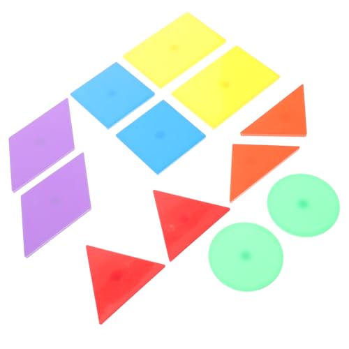 ERINGOGO 12 Stück Teiliges Magnetisches Lernspielzeug für Kreis Dreiecke Rechteck und Parallelogramm Fördert Formenerkennung Kognitive Entwicklung und Selbstständiges von ERINGOGO