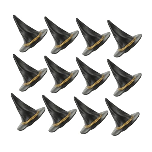ERINGOGO 12 Stück Teiliges Mini Hexenhüte aus Schwarzem Material Kleine Partyhüte für Halloween Deko Miniatur Hexenhut für Puppenhaus Basteln Originelles Gastgeschenk für Halloween Feste ERINGOGO 12 Stück Teiliges Mini Hexenhüte aus Schwarzem Material Kleine Partyhüte für Halloween Deko Miniatur Hexenhut für Puppenhaus Basteln Originelles Gastgeschenk für Halloween Feste von ERINGOGO