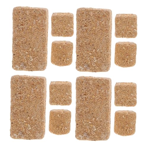 ERINGOGO 12 Stück Teiliges Mini Holz Heuballen Realistische Langlebige Multifunktionale Heuballen deko für Bauernhof szenen DIY Gartenornamente Fotorequisiten und Modellbau von ERINGOGO