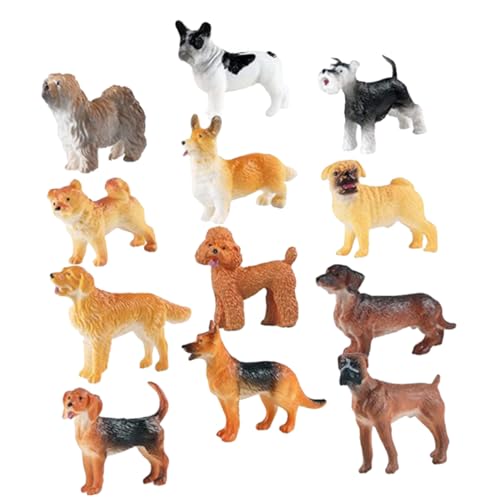 ERINGOGO 12 Stück Teiliges Mini Hundefiguren aus Robustem Material Wetterfest Realistische und Kindgerechte Hundemodelle zur Garten und Tischdekoration für Kreative Spielszenen und ERINGOGO 12 Stück Teiliges Mini Hundefiguren aus Robustem Material Wetterfest Realistische und Kindgerechte Hundemodelle zur Garten und Tischdekoration für Kreative Spielszenen und von ERINGOGO