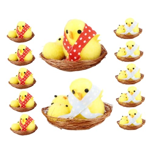 ERINGOGO 12stücke Ostern Küken Dekoration Mini Küken Mit Nest Für Ostern Party Figuren Für Festliche Anlässe Und Bastelprojekte ERINGOGO 12stücke Ostern Küken Dekoration Mini Küken Mit Nest Für Ostern Party Figuren Für Festliche Anlässe Und Bastelprojekte von ERINGOGO