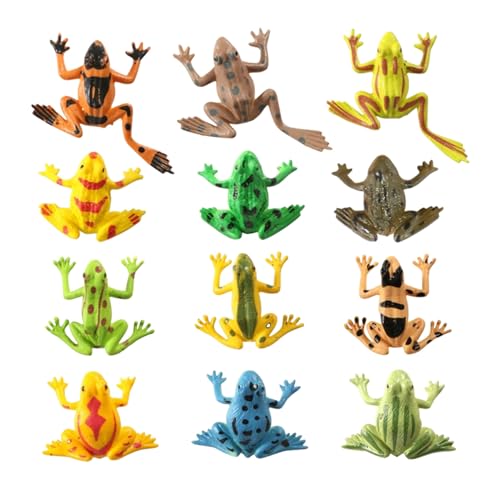 ERINGOGO 12 Stück Teiliges Miniatur Frosch Figuren Realistische Tierdekoration Detailreiche Kunststoff Modelle für Landschaften und Pädagogisches Lernen ERINGOGO 12 Stück Teiliges Miniatur Frosch Figuren Realistische Tierdekoration Detailreiche Kunststoff Modelle für Landschaften und Pädagogisches Lernen von ERINGOGO