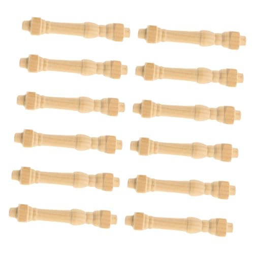 ERINGOGO 12stücke Miniatur Möbel Zubehör Holz Geländer Modell Für Puppenhaus Dekoration DIY Mini Haus Miniatur Möbel Accessoires Hochwertige Holzverarbeitung Für Modellbau Einladende von ERINGOGO