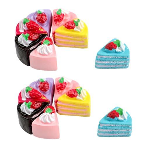 ERINGOGO 12 Stück Teiliges Miniatur Kuchen Lebensechte Mini Dessert Figuren in Gemischten Farben Leichte und Bruchsichere Puppenhaus Miniaturen für Kreative Landschaftsdekoration und von ERINGOGO