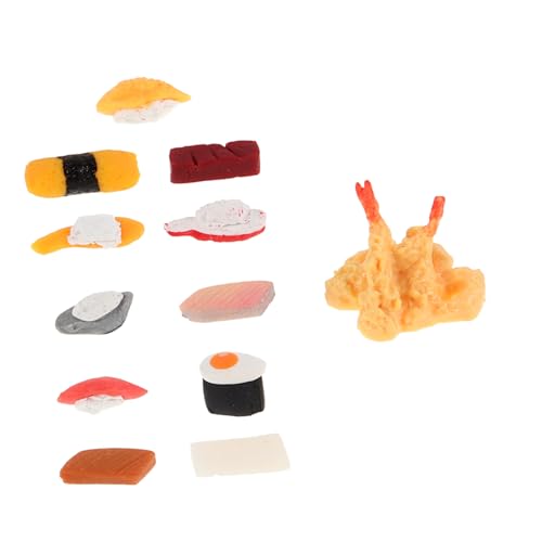 ERINGOGO 12 Stück Teiliges Miniatur Sushi Puppenhaus Deko Realistische Japanische Essensmodelle Miniatur Puppenhaus Zubehör für Mikro szenen und Sammlungen ERINGOGO 12 Stück Teiliges Miniatur Sushi Puppenhaus Deko Realistische Japanische Essensmodelle Miniatur Puppenhaus Zubehör für Mikro szenen und Sammlungen von ERINGOGO