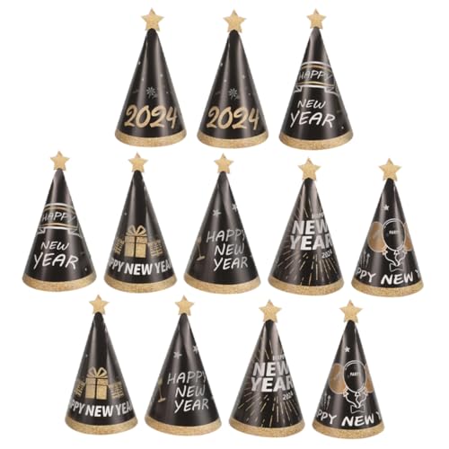 ERINGOGO 12 Stück Teiliges Neujahrs-party Papierhüte Leichte Kegelhüte aus Papier für Erwachsene und Vielseitige Silvester Deko Bequeme für Festliche Momente und Fotos ERINGOGO 12 Stück Teiliges Neujahrs-party Papierhüte Leichte Kegelhüte aus Papier für Erwachsene und Vielseitige Silvester Deko Bequeme für Festliche Momente und Fotos von ERINGOGO