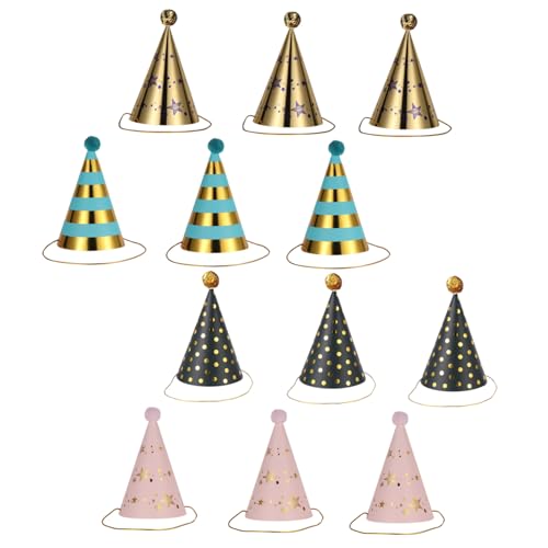 ERINGOGO 12 Stück Teiliges Papierhüte für Geburtstagsparty Spitze Partyhüte mit Goldener Folienprägung Umweltfreundlich Sicher für Erwachsene Dekoratives Partyzubehör und Fotoaccessoires ERINGOGO 12 Stück Teiliges Papierhüte für Geburtstagsparty Spitze Partyhüte mit Goldener Folienprägung Umweltfreundlich Sicher für Erwachsene Dekoratives Partyzubehör und Fotoaccessoires von ERINGOGO