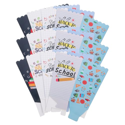 ERINGOGO 12 Stück Teiliges Popcorn Boxen mit Bunten Cartoon Motiven Kindgerechtes Papiermaterial Vielseitig für Schulanfangsparty Klassenzimmerdekoration Süßigkeiten und Snackbehälter von ERINGOGO