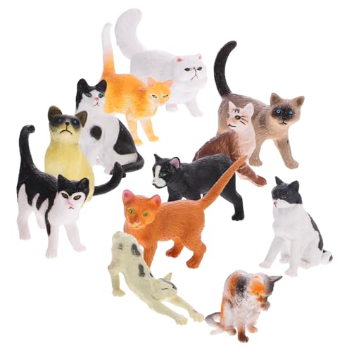 ERINGOGO 12 Stück Teiliges Realistische Katzenfiguren Niedliche Simulation Katzenmodelle für Dekoration im Zuhause Büro und Garten für Katzenliebhaber ERINGOGO 12 Stück Teiliges Realistische Katzenfiguren Niedliche Simulation Katzenmodelle für Dekoration im Zuhause Büro und Garten für Katzenliebhaber von ERINGOGO