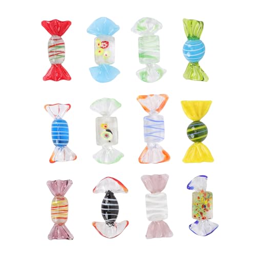 ERINGOGO 12 Stück Teiliges Retro Glas Bonbon Handgefertigt Bunte Festival und Hochzeitsdeko Vintage Murano Stil Süßigkeiten Ornament für Weihnachten und Zuhause ERINGOGO 12 Stück Teiliges Retro Glas Bonbon Handgefertigt Bunte Festival und Hochzeitsdeko Vintage Murano Stil Süßigkeiten Ornament für Weihnachten und Zuhause von ERINGOGO