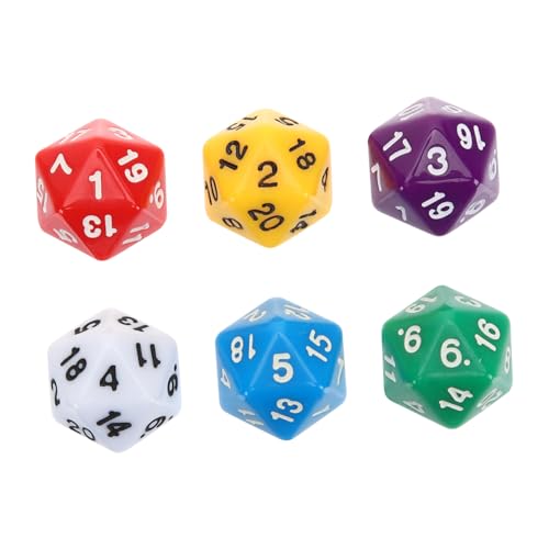 ERINGOGO 12 Stück Teiliges Seitiges Würfelspielset Bunte Polyedrische Würfel für Brettspiele RPG Rollenspiele Lernspielzeug mit Großen Zahlen und Glatter Oberfläche von ERINGOGO