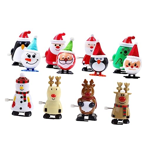 ERINGOGO 12 Stück Teiliges Set Weihnachtsmann Wind Up Spielzeuge Lustige Sichere und Komfortable Weihnachtsdekoration für Xmas Partys und von ERINGOGO