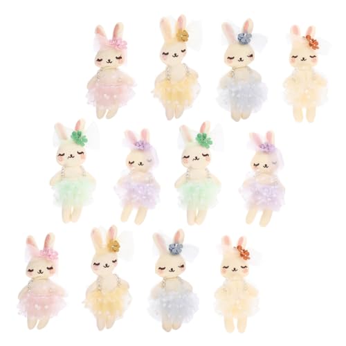 ERINGOGO 12 Stück Teiliges Süßer Kaninchenpuppen Plüschtiere für DIY Bastelprojekte Farbenfrohe Häschen für Dekoration und für Ostern ERINGOGO 12 Stück Teiliges Süßer Kaninchenpuppen Plüschtiere für DIY Bastelprojekte Farbenfrohe Häschen für Dekoration und für Ostern von ERINGOGO