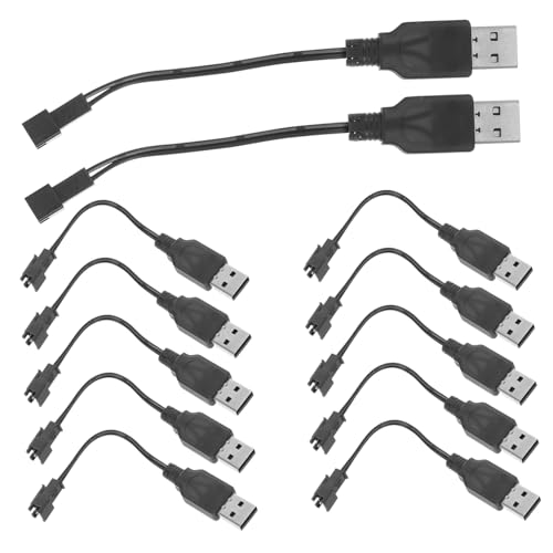 ERINGOGO 12 Stück Teiliges USB Ladeadapter Kurz USB-c Ladekabel für Elektrowerkzeug Bubble Maschine und Rc Auto Schnelles Laden Vielseitige Stromversorgung von ERINGOGO