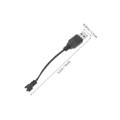 ERINGOGO 12 Stück Teiliges USB Ladekabel Kurz Schnellladeadapter für Elektrische Spielzeuge Rc Auto und Bubble Machine Kompatibler Stromversorgungsanschluss für Effizientes Laden Unterwegs von ERINGOGO