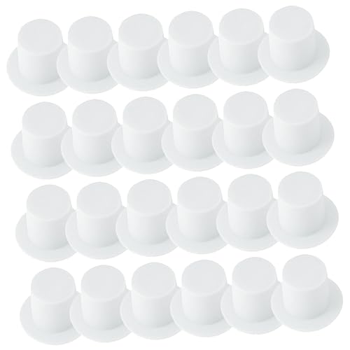 ERINGOGO 120 Stück Mini-kappe Weinflasche Zylinder Eimerhüte Lustiger Hut Kleine Weihnachtsmütze Kleine Hüte Zum Basteln Minihüte Zum Basteln Mini-geburtstagshüte Plastik Weiß von ERINGOGO