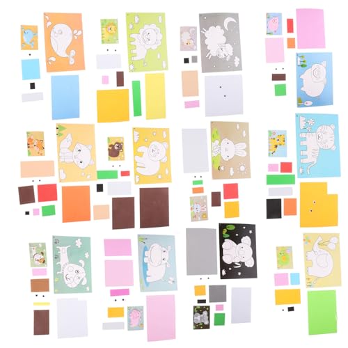 ERINGOGO 12Blätter Tieraufkleber Puzzle für Teile DIY Bastelmaterial Kreativität und Hand Auge Koordination Pädagogisches für Jungen ERINGOGO 12Blätter Tieraufkleber Puzzle für Teile DIY Bastelmaterial Kreativität und Hand Auge Koordination Pädagogisches für Jungen von ERINGOGO
