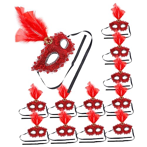 ERINGOGO Halloween Maskerade Set 12-teilig Halb-gruselige Kostüme Rot Für Partys Karneval Cosplay ERINGOGO Halloween Maskerade Set 12-teilig Halb-gruselige Kostüme Rot Für Partys Karneval Cosplay von ERINGOGO