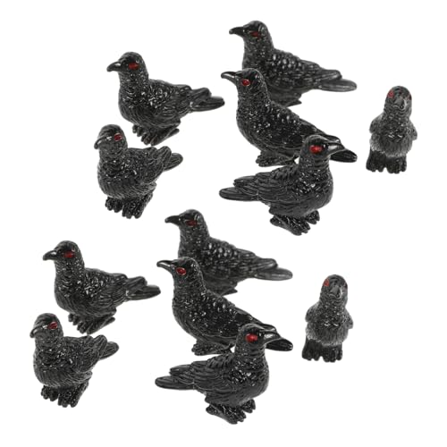 ERINGOGO 12St Halloween-Mikrolandschaft Sandtisch-Ornament Tierstatue aus Kunstharz Dekorative Vogel Figur Sandtisch Dekoration scheibengardinen Miniatur-Krähenfigur Mini-Krähe Black ERINGOGO 12St Halloween-Mikrolandschaft Sandtisch-Ornament Tierstatue aus Kunstharz Dekorative Vogel Figur Sandtisch Dekoration scheibengardinen Miniatur-Krähenfigur Mini-Krähe Black von ERINGOGO