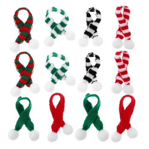 ERINGOGO Mini-weihnachtsmann-schals-Set 12-teilig Handgefertigte Miniatur-schals für Weihnachtsdekoration Basteln und Weihnachtsdekoration für Haustiere ERINGOGO Mini-weihnachtsmann-schals-Set 12-teilig Handgefertigte Miniatur-schals für Weihnachtsdekoration Basteln und Weihnachtsdekoration für Haustiere von ERINGOGO