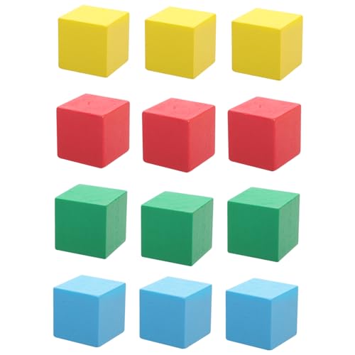 ERINGOGO 12Stücke Große Holzbausteine für Quadratische Volumenblöcke Pädagogische Bausteine DIY Baustellenmaterialien für Früherziehung ERINGOGO 12Stücke Große Holzbausteine für Quadratische Volumenblöcke Pädagogische Bausteine DIY Baustellenmaterialien für Früherziehung von ERINGOGO