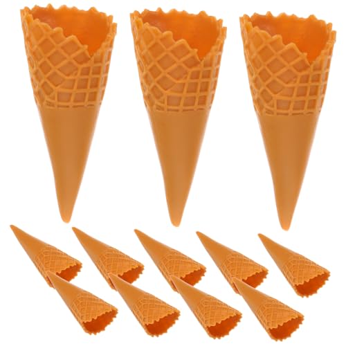 ERINGOGO 12Stücke Mini Eistüten Dekorationsset Simulierte Eistüten Für DIY Bastelprojekte Hochzeiten Und Dessertpartys Realistische Nachbildung Von Eistüten von ERINGOGO